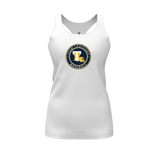 [FT0TRBWH-FYS-LOGO1] Decker Racerback Tank Top (Female Youth S, White, Logo 1)
