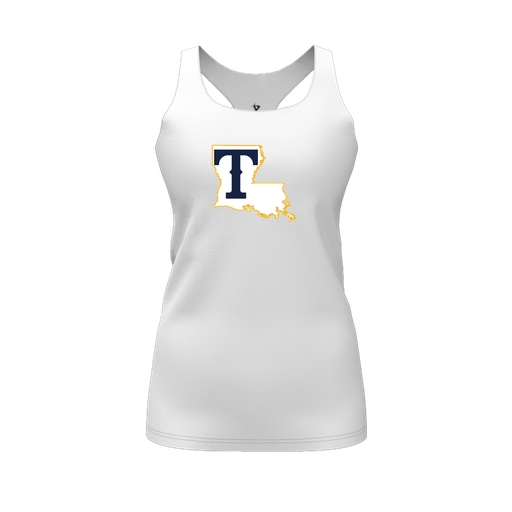 [CUS-DFW-RCBK-PER-WHT-FYS-LOGO2] Racerback Tank Top (Female Youth S, White, Logo 2)