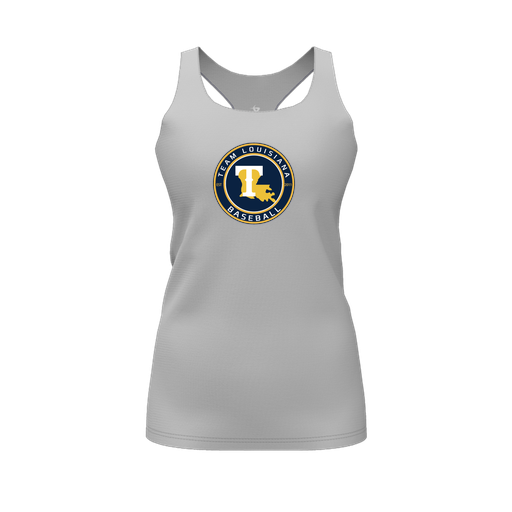 [CUS-DFW-RCBK-PER-GRY-FYS-LOGO1] Racerback Tank Top (Female Youth S, Gray, Logo 1)