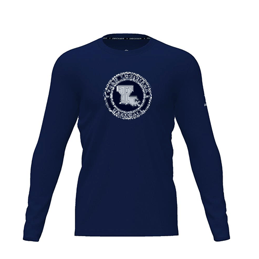 [FTLCDFNV-YXS-LOGO1] Dri Fit Performance T-Shirt (Youth XS, Navy, Logo 1, Long Sleeve)