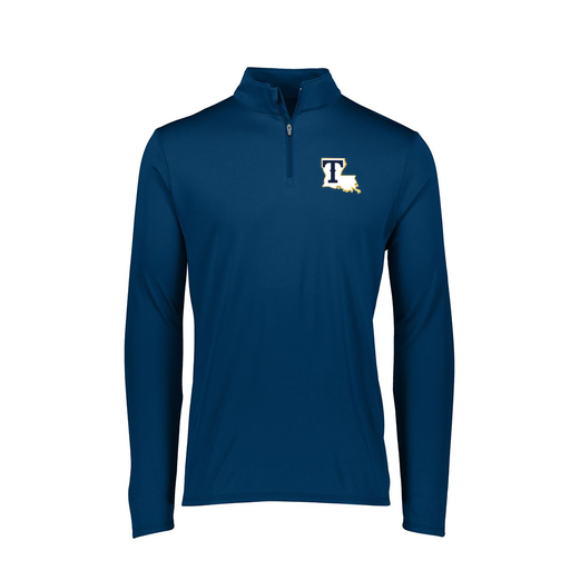 [FTLQFLNV-FAXS-LOGO2] Ladies Flex-Lite 1/4 Zip Shirt (Female Adult XS, Navy, Logo 2)