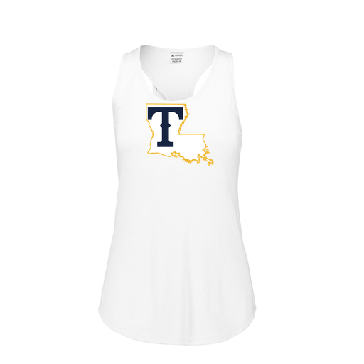 [3078.005.S-LOGO2] Ladies Tri Blend Tank Top (Female Adult S, White, Logo 2)