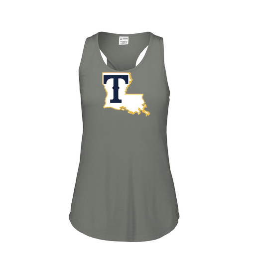 [FT0TUBGY-FAS-LOGO2] Ladies Tri Blend Tank Top (Female Adult S, Gray, Logo 2)
