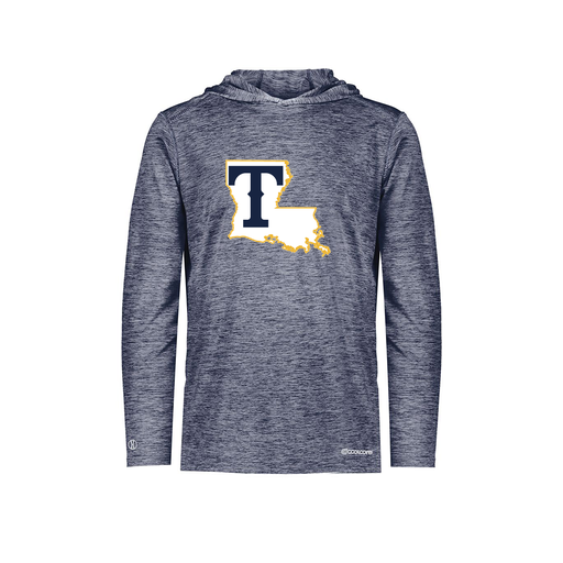 [FOLHCGNV-AS-LOGO2] Decker Men's Charge Hoodie (Adult S, Navy, Logo 2)