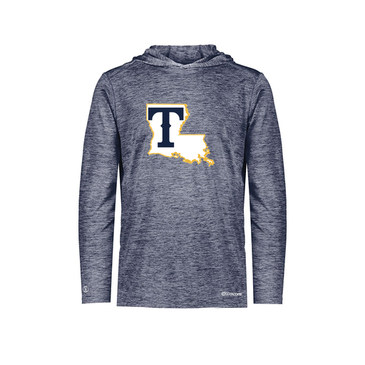 [FOLHCGNV-YS-LOGO2] Decker Youth Charge Hoodie (Youth S, Navy, Logo 2)