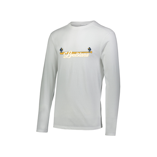 [FTLCUBWH-AXS-LOGO3] Decker Men's Tri-Blend T-Shirt - Long Sleeve (Adult XS, White, Logo 3)