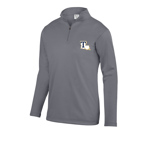 [FOLQFFGY-AS-LOGO2] Decker Men's FlexFleece 1/4 Zip (Adult S, Gray, Logo 2)