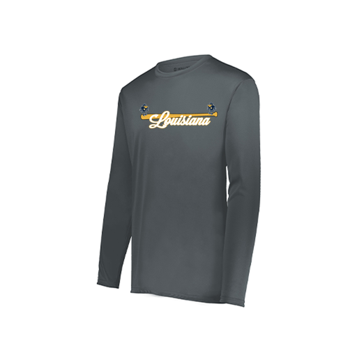 [222823.059.S-LOGO3] Youth LS Smooth Sport Shirt (Youth S, Gray, Logo 3)