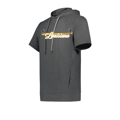 [222605-GRY-YS-LOGO3] YOUTH VENTURA SOFT KNIT SHORT SLEEVE HOODIE (Youth S, Gray, Logo 3)