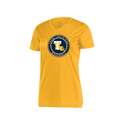 [222820.023.S-LOGO1] Ladies Movement Dri Fit Shirt (Female Adult S, Athletic Gold, Logo 1)