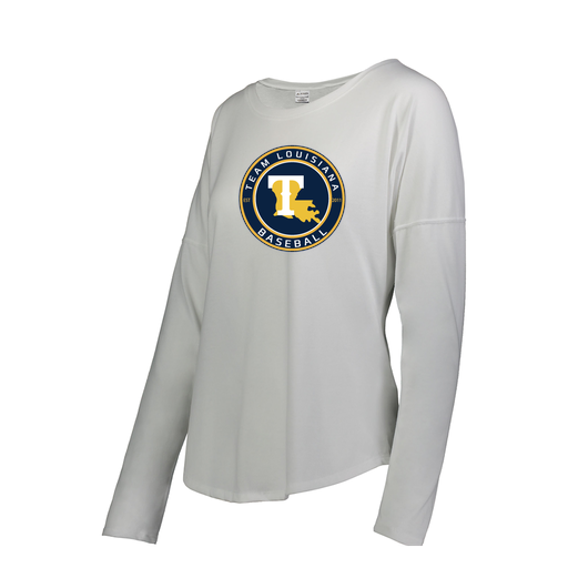 [FTLCUBWH-FAS-LOGO1] Decker Women's Tri-Blend T-Shirt - Long Sleeve (Female Adult S, White, Logo 1)