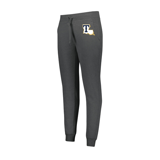 [229748.E83.XS-LOGO2] Ladies 60/40 Fleece Jogger (Female Adult XS, Gray, Logo 2)